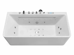 Bañera de hidromasaje semi-exenta , 1 plaza, 170 x 58.3 x Prof. 74 cm, KIRANA^Shower & Design Hot
