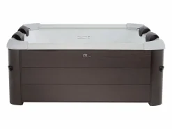 Mspa Spa Semirrígido|Bañera de hidromasaje semirrígida 6 plazas marrón, 120 jets, Ancho 160 x Prof. 160 x Alt. 65 cm, MAKEMO de