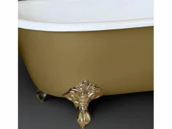 ROGIER & MOTHES Bañera Con Patas|Bañera de Hierro ASHFORD GOLD dorada 156 cm