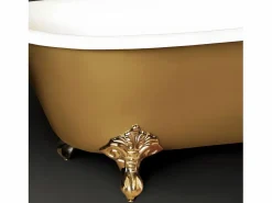 ROGIER & MOTHES Bañera Con Patas|Bañera de Hierro ASHFORD GOLD dorada 156 cm