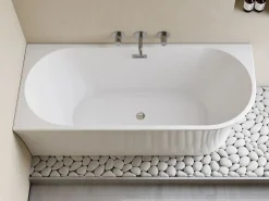 Shower & Design Bañera de ángulo izquierdo - 201 L - 150 x 75 x 59 cm - - Acrílico - PONTICOLA Blanco Outlet