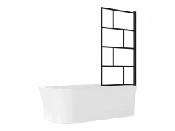 Shower & Design Bañera Ducha|Bañera Rinconera|Bañera ducha con mampara de baño giratoria - 201 L - Ángulo derecho - PONTICOLA