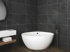 Shower & Design Bañera Rinconera|Bañera esquinera - 197 L - 127 x 127 x 58 cm - - Acrílico - GOURAMI