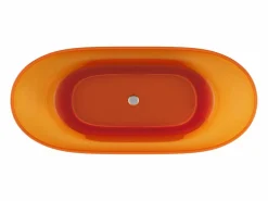 Shower & Design Bañera exenta - 292L - 160 x 72 x 56 cm - - Resina - SPAVO Naranja Best