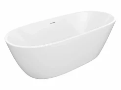 Shower & Design Bañera exenta blanca - 217 L - acrílico - 180 x 75 x 57 cm - SAROFA Blanco Clearance