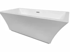 Bañera exenta blanca 170 X 80 cm + Grifería columna - Heaven^ELITESHOPPING Clearance
