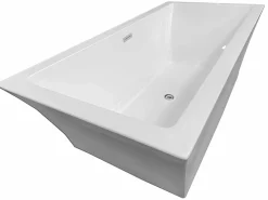 Bañera exenta blanca 170 X 80 cm + Grifería columna - Heaven^ELITESHOPPING Clearance