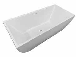 ELITESHOPPING Bañera exenta blanca 170 X 75 cm + Grifería columna - Destiny Blanco Hot