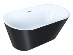 Bañera exenta design negra, acrílico, 150 x 70 x 58 cm, TWIGGY^Shower & Design Discount