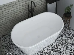 Bañera exenta ovalada - 180 L - 130 x 71 x 58 cm - - Acrílico - APOGON^Shower & Design Outlet