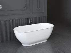 Shower & Design Bañera exenta ovalada - 240 L - 170 x 75 x 60 cm - - Acrílico - MOBULA Blanco Discount