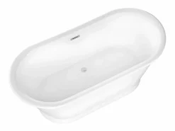 Shower & Design Bañera exenta ovalada - estilo retro - 180 L - 150 x 74 x 63 cm - - Acrílico - PELMATO Blanco Outlet