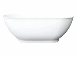 Bañera exenta ovalada blanca en acrílico, 210 L, 150 x 74 x 57 cm, MOBULA^Shower & Design Clearance