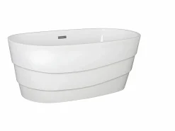 Bañera exenta ovalada blanca en isla, 200L, 150 x 72 x 58 cm, DOMINIKA^Shower & Design Online