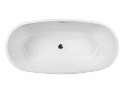 Bañera exenta ovalada blanca en isla, 200L, 150 x 72 x 58 cm, DOMINIKA^Shower & Design Online