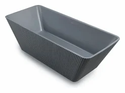 Bañera Exenta|Bañera exenta rectangular de 170x75 cm gris mate Arkoi Moon