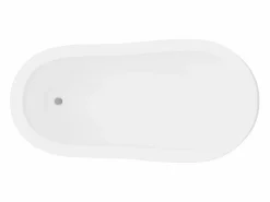 Shower & Design Bañera exenta retro - 200 L - 145 x 4 x 77 cm - y patas blancas - NISOS Blanco Outlet