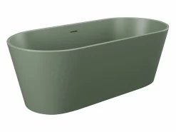 Shower & Design Bañera Exenta|Bañera extenta ovalada - 255 L - 159 x 74 x 56 cm - Verde mate - Acrílico - LUZECA