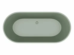 Shower & Design Bañera Exenta|Bañera extenta ovalada - 255 L - 159 x 74 x 56 cm - Verde mate - Acrílico - LUZECA