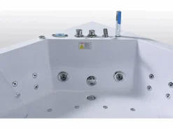 ELITESHOPPING Bañera De Hidromasaje|Bañera Rinconera|Bañera hidromasaje blanca con bomba doble 152 X 152 cm 19 jets - Calliope