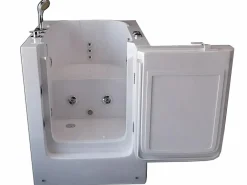 ELITESHOPPING Bañera hidromasaje con puerta 93 x 83 x h100 cm - Lavander Blanco Discount