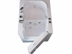 ELITESHOPPING Bañera hidromasaje con puerta 93 x 83 x h100 cm - Lavander Blanco Discount