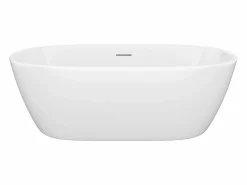 Shower & Design Bañera independiente blanca - 250 L - acrílico - 170 x 76 x 58 cm - YAMISA Blanco Sale