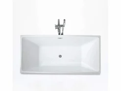 Bañera Exenta|Bañera Independiente Diseño Clásico Rectangular De Resina Eubea