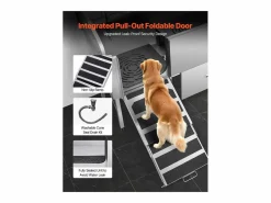 Bañera para Perros SucceBuy, Animales de Compañía Acero Inoxidable 155 cm, Rampita de Puerta Izquierda^ Hot