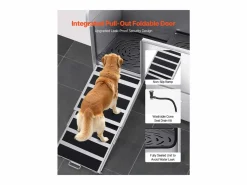 Higiene Y Cuidado De Mascotas|Bañera para Perros SucceBuy, Animales de Compañía Acero Inoxidable 127,5cm, Rampita de Puerta Izquierda