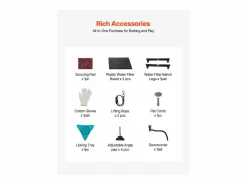 Bañera para Perros SucceBuy, Animales de Compañía Acero Inoxidable 127,5cm, Rampita de Puerta Derecha^