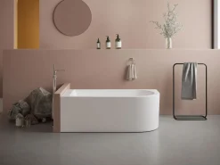 Bañera rinconera acrílica blanca, 240L, 170 x 75 x 58 cm, esquina izquierda, ANIKA^Shower & Design Discount