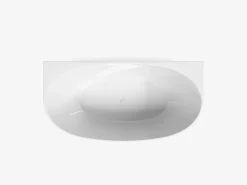 Bañera semi-exenta blanca - 203 L - Acrílico - 150 x 75 x 58 cm - AMOSARI^Shower & Design Discount