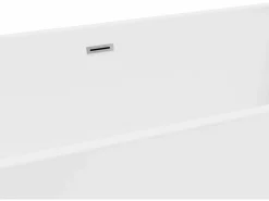 Shower & Design Bañera semi-exenta rectangular blanca de 250 L, 150 x 75 x 58 cm, PIKAIA Blanco Best