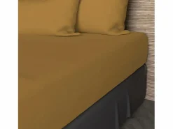 Soleil d'ocre Bajera ajustable de algodón 57 hilos 90x200 cm mostaza LISO Amarillo Sale