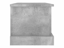 vidaxl Baúl almacenaje madera contrachapada hormigón 50x30x28 cm Gris Hot