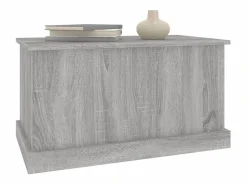 vidaxl Baúl almacenaje madera contrachapada sonoma 70x40x38 cm Gris