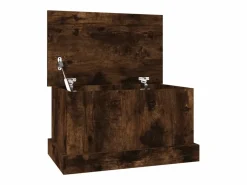 Baúl almacenaje madera contrachapada roble ahumado 50x30x28 cm^vidaxl Hot