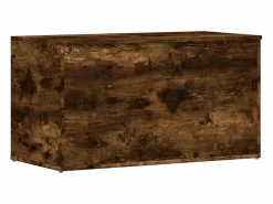 Baúl almacenaje madera contrachapada roble ahumado 84x42x46 cm^vidaxl Discount
