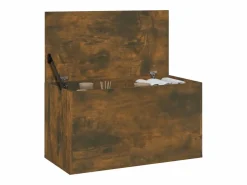 Baúl almacenaje madera contrachapada roble ahumado 84x42x46 cm^vidaxl Discount