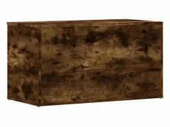 Baúl almacenaje madera contrachapada roble ahumado 84x42x46 cm^vidaxl Discount