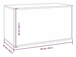 Baúl almacenaje madera contrachapada roble ahumado 84x42x46 cm^vidaxl Discount