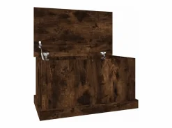 vidaxl Baúl almacenaje madera contrachapada roble ahumado 70x40x38 cm Color natural claro Discount