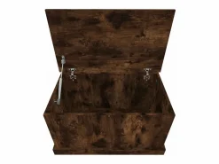 vidaxl Baúl almacenaje madera contrachapada roble ahumado 70x40x38 cm Color natural claro Discount