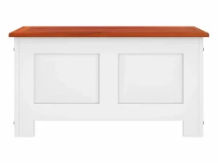 Baúl de almacenaje con tapa madera de acacia marrón y^vidaxl New