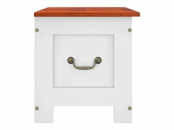 Baúl de almacenaje con tapa madera de acacia marrón y^vidaxl New