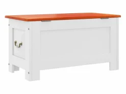 Baúl de almacenaje con tapa madera de acacia marrón y^vidaxl New