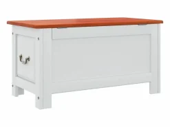 Baúl de almacenaje con tapa madera de acacia marrón y^vidaxl Clearance