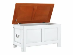 Baúl de almacenaje con tapa madera de acacia marrón y^vidaxl Clearance