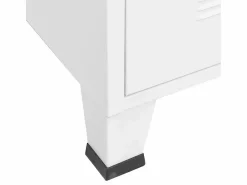 vidaxl Baúl de almacenaje industrial metal 75x40x115 cm Blanco Online